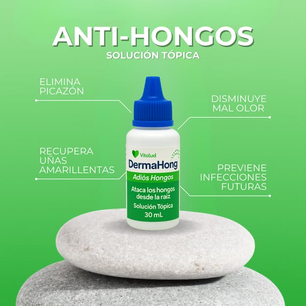 🌿 ADIÓS A LOS HONGOS, RECUPERA TUS UÑAS Y PIES, CON DERMAHONG ( 3 Unidades )🌿.