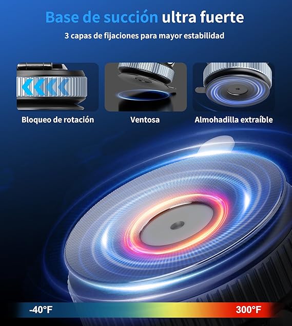 🚗📱 MANEJA SEGURO Y CON ESTILO CON EL SOPORTE CELULAR GIRATORIO 360° 🔄