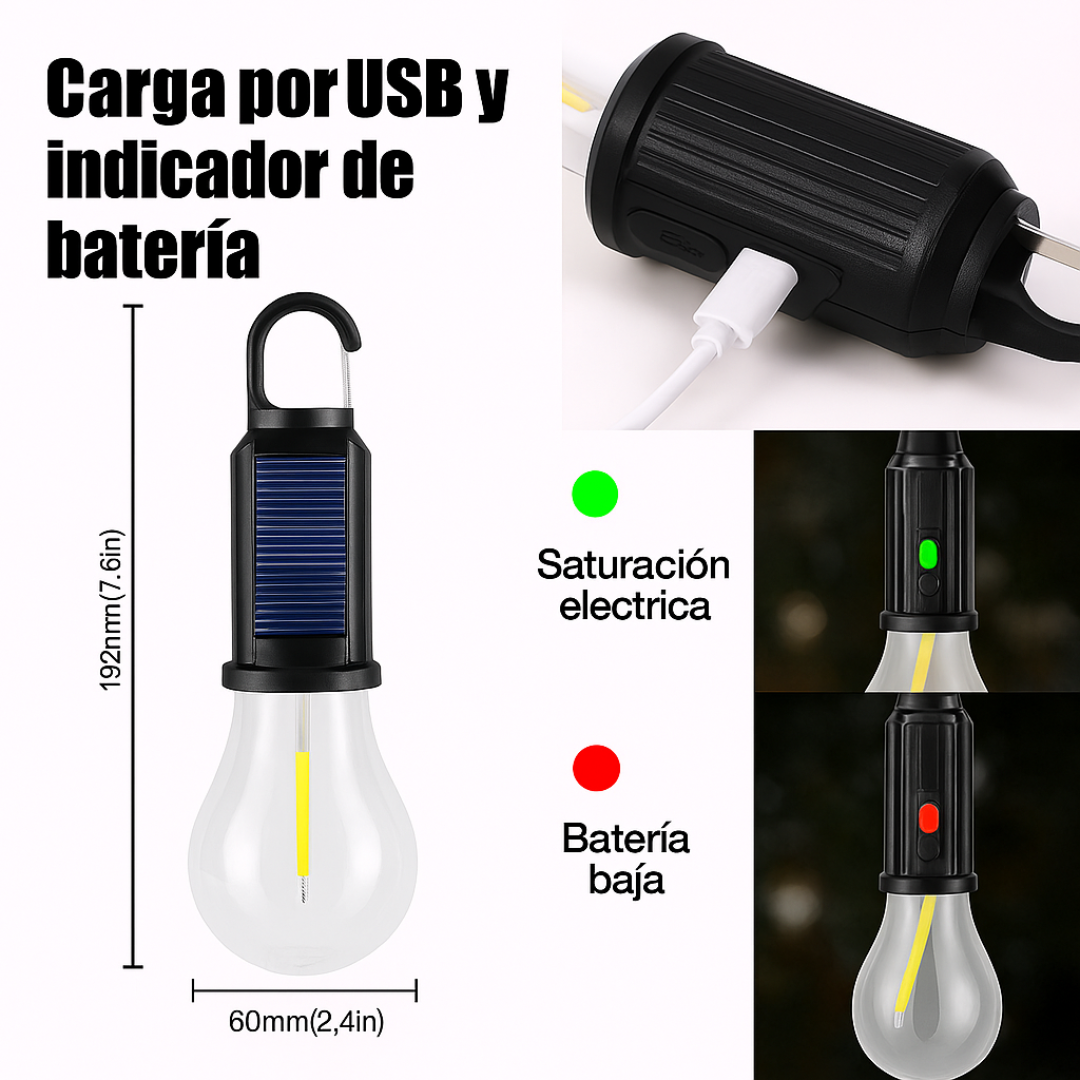 🌞 PACK X2 LÁMPARAS SOLARES VINTAGE – ILUMINA TU AVENTURA CON ESTILO Y AUTONOMÍA 🌲✨
