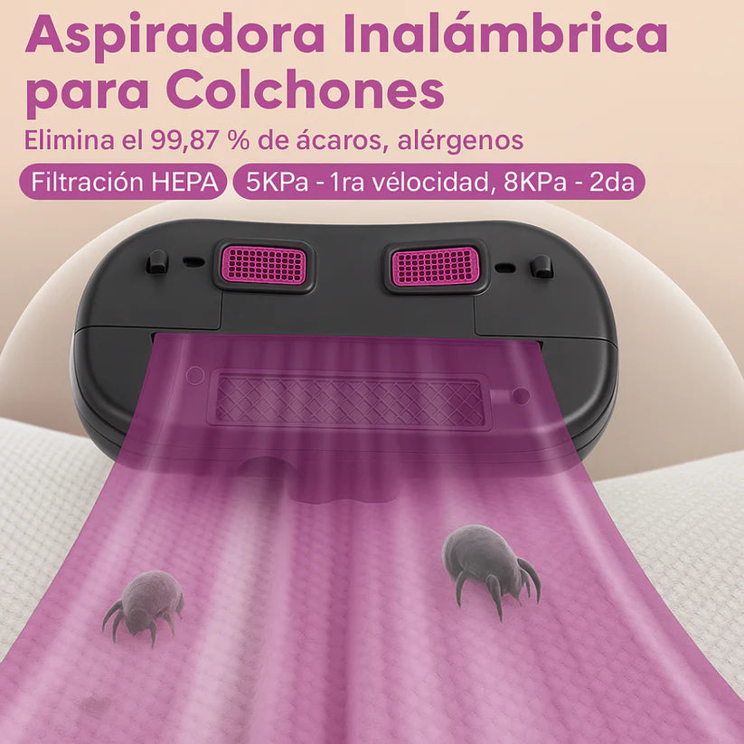 🌙 Protege a quienes más amas 💕 Elimina ácaros, polvo y alérgenos con nuestra Aspiradora UV-C Inalámbrica 🛏️✨ ¡Sueños más limpios, familia más feliz! 🌿