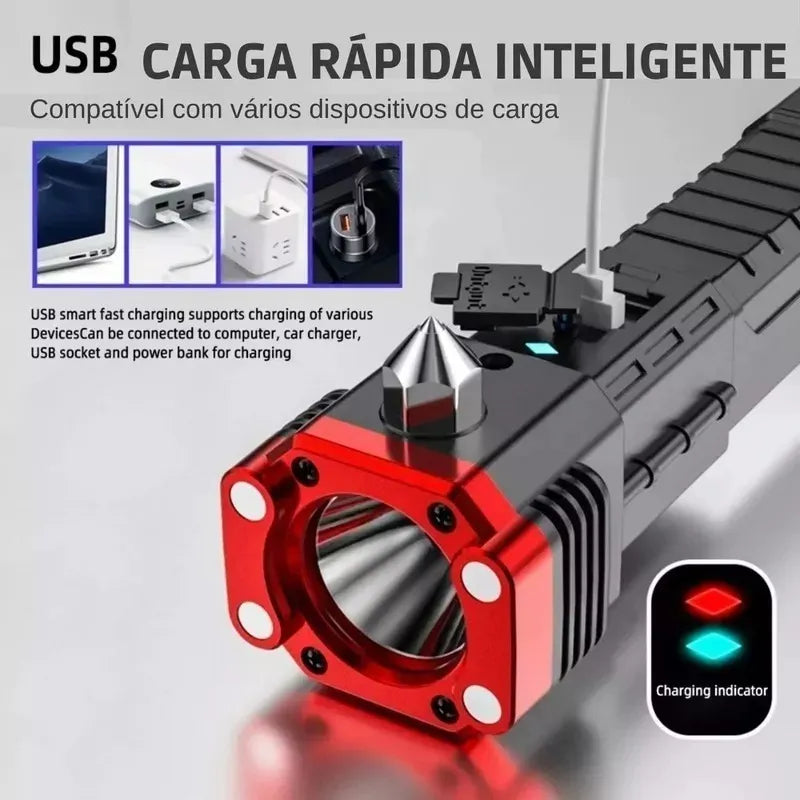 SEGURIDAD Y LUZ AL INSTANTE 🚗✨ LA LINTERNA 4 EN 1 QUE TE SALVA EN EMERGENCIAS Y VIAJES 💥