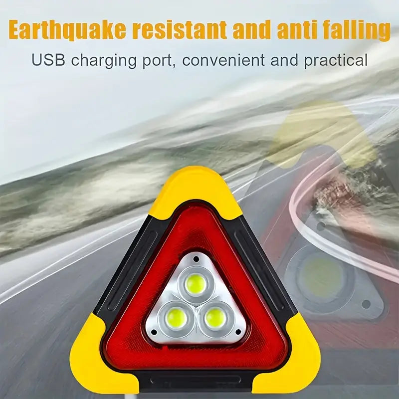 🚨 ¡Tu Ángel Guardián en la Carretera! 🌟 El Triangulo de Seguridad que Ilumina, Protege y Rescata🚗💡