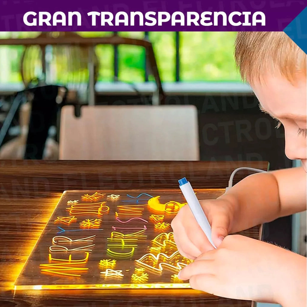 🌈💡LA PIZARRA ACRÍLICA LED QUE CAMBIARÁ TU RUTINA: ORGANIZA, CREA Y DIVIÉRTETE SIN PANTALLAS 🧽✍️✨.