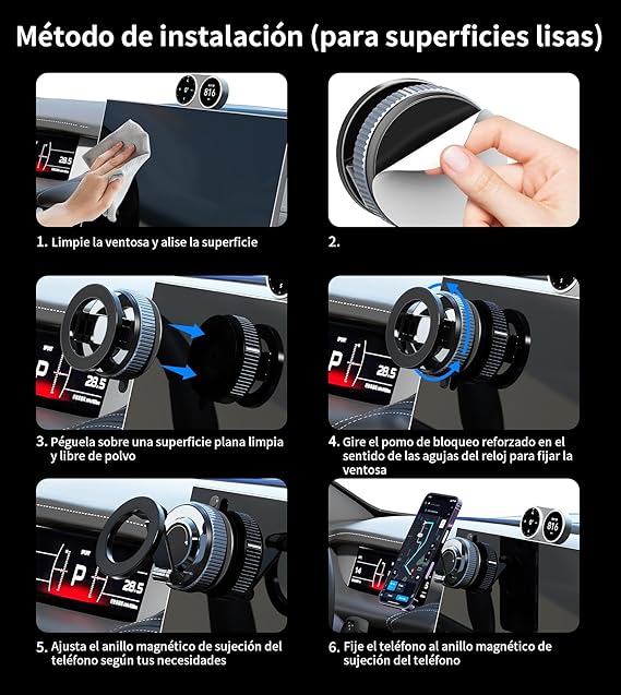 🚗📱 MANEJA SEGURO Y CON ESTILO CON EL SOPORTE CELULAR GIRATORIO 360° 🔄