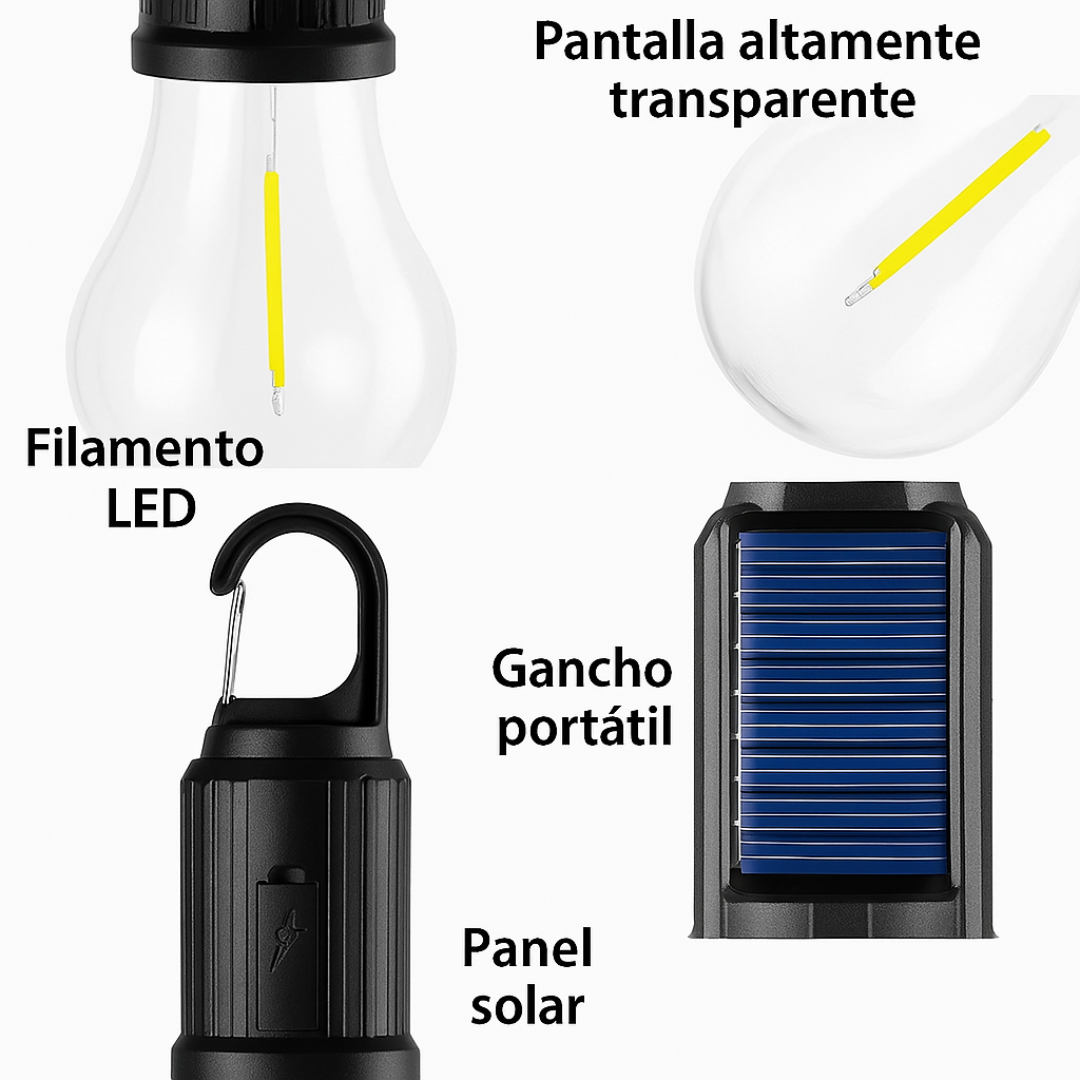 🌞 PACK X2 LÁMPARAS SOLARES VINTAGE – ILUMINA TU AVENTURA CON ESTILO Y AUTONOMÍA 🌲✨