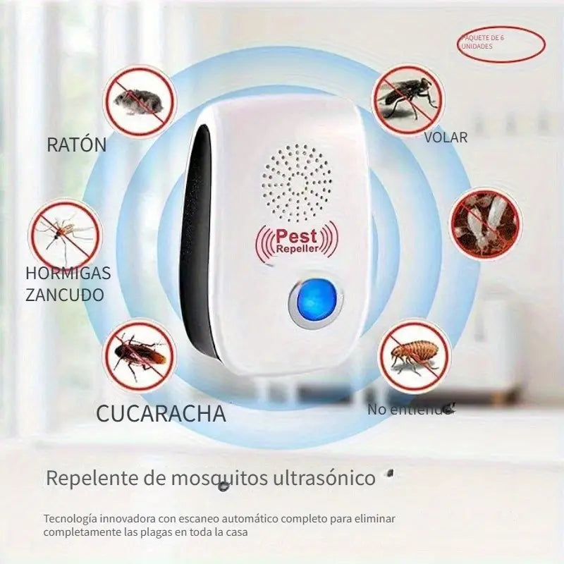 🚫🪳🐭✨ ¡ADIÓS PLAGAS! ULTRASONIDO SEGURO SIN QUÍMICOS 🏠⚡️🔌