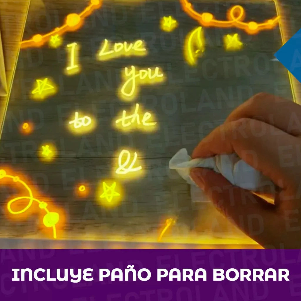 🌈💡LA PIZARRA ACRÍLICA LED QUE CAMBIARÁ TU RUTINA: ORGANIZA, CREA Y DIVIÉRTETE SIN PANTALLAS 🧽✍️✨.