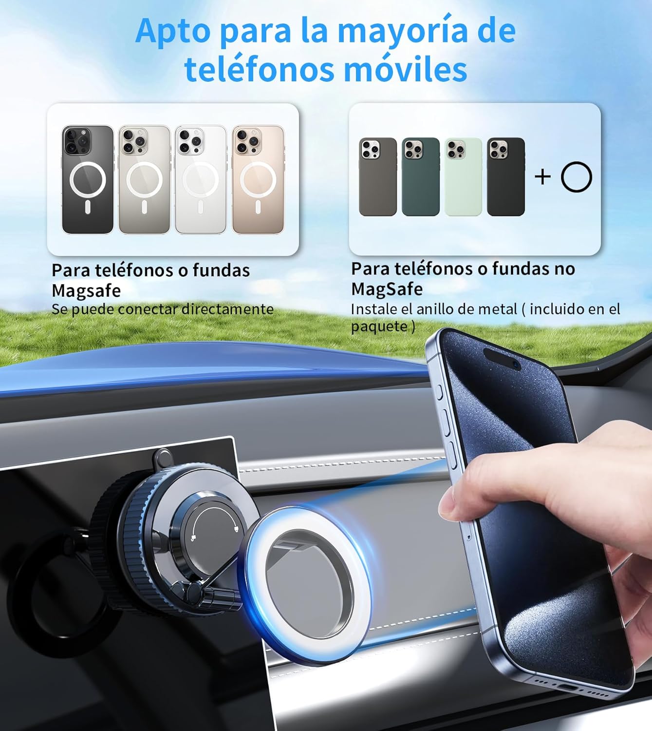 🚗📱 MANEJA SEGURO Y CON ESTILO CON EL SOPORTE CELULAR GIRATORIO 360° 🔄