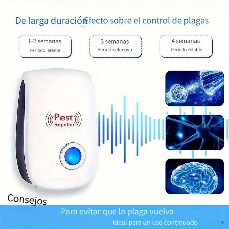 🚫🪳🐭✨ ¡ADIÓS PLAGAS! ULTRASONIDO SEGURO SIN QUÍMICOS 🏠⚡️🔌