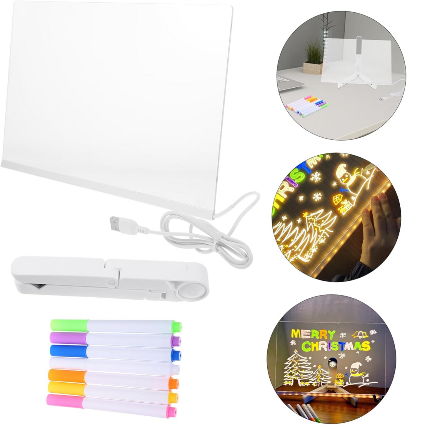 🌈💡LA PIZARRA ACRÍLICA LED QUE CAMBIARÁ TU RUTINA: ORGANIZA, CREA Y DIVIÉRTETE SIN PANTALLAS 🧽✍️✨.