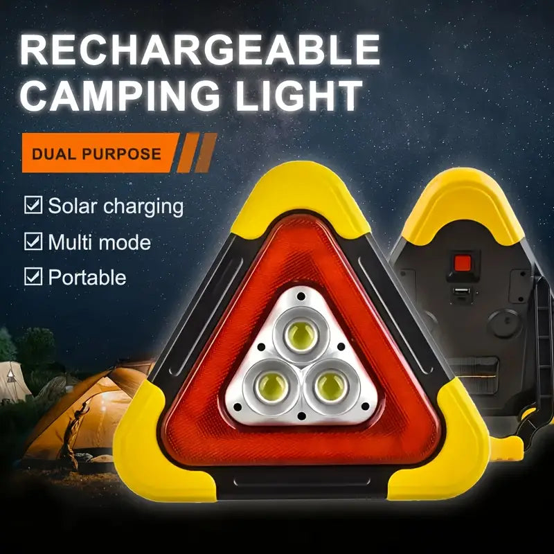 🚨 ¡Tu Ángel Guardián en la Carretera! 🌟 El Triangulo de Seguridad que Ilumina, Protege y Rescata🚗💡