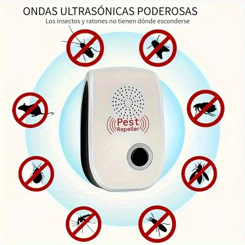 🚫🪳🐭✨ ¡ADIÓS PLAGAS! ULTRASONIDO SEGURO SIN QUÍMICOS 🏠⚡️🔌