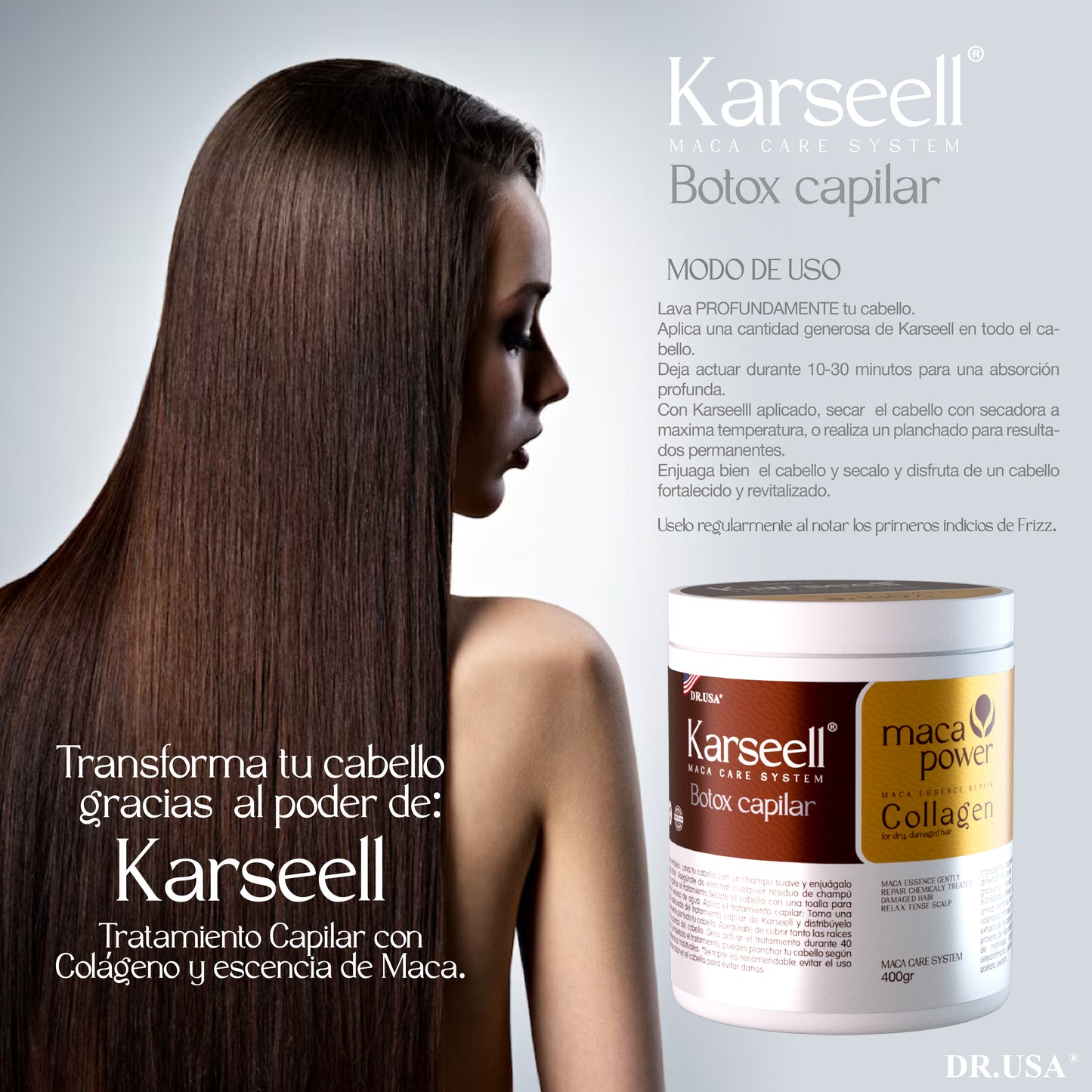 🌟✨ ¡TRATAMIENTO CAPILAR KARSEELL: HIDRATACIÓN PROFUNDA, BRILLO Y FUERZA AL INSTANTE! ✨🌟.