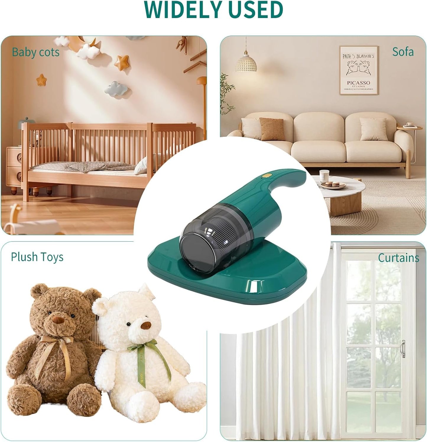 🌙 Protege a quienes más amas 💕 Elimina ácaros, polvo y alérgenos con nuestra Aspiradora UV-C Inalámbrica 🛏️✨ ¡Sueños más limpios, familia más feliz! 🌿