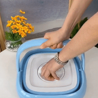 🌀 Mini Lavadora Plegable 8L – Lava, Escurre y Ahorra Espacio en un Click! 🏕️🚿.