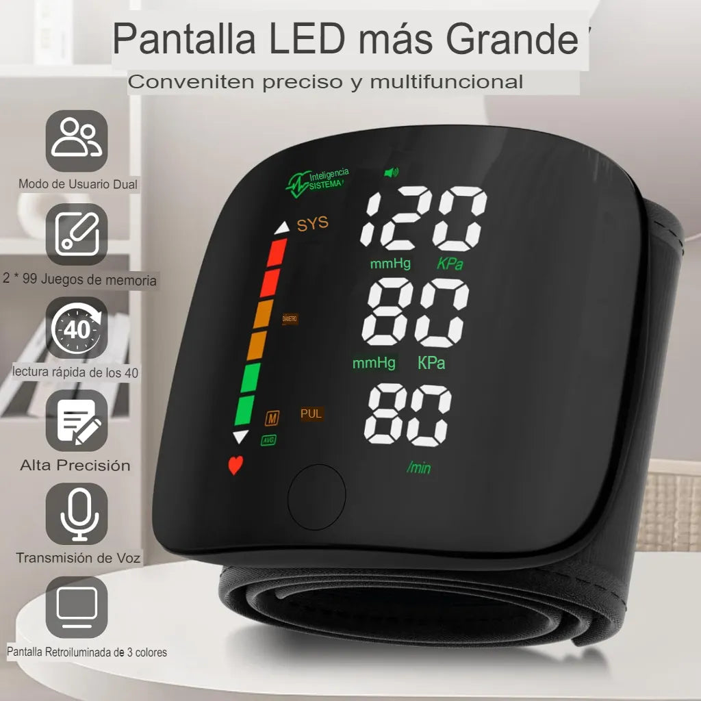 💖🩺 ¡CUÍDATE Y PROTEGE A QUIENES AMAS! 📢✅ MONITOR DE PRESIÓN CON VOZ Y USB 🔋