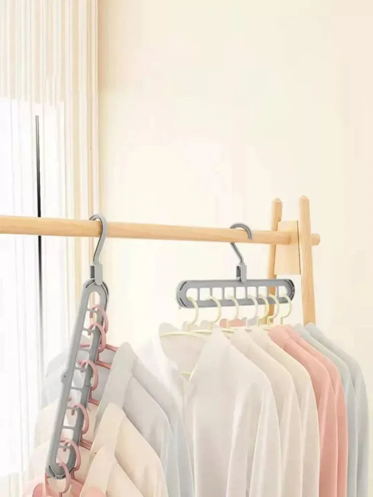 💥 ¡ADIÓS AL DESORDEN! ORGANIZA TU ROPA CON EL COLGADOR MÁGICO 9 EN 1 ( 5 Unidades )🧥✨
