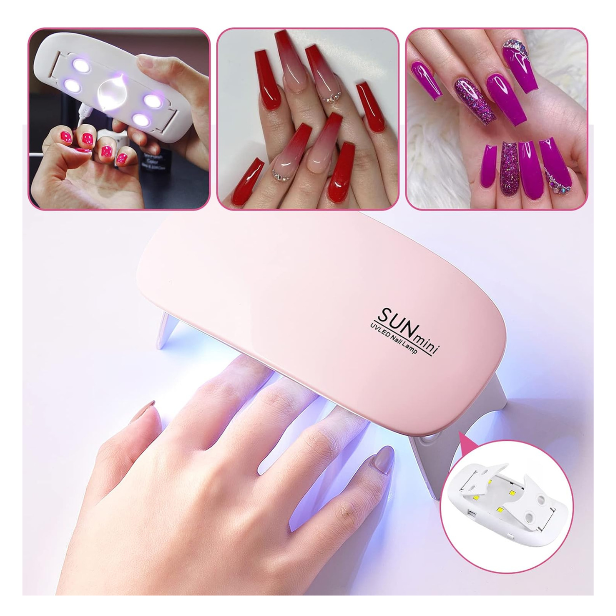 💖 La lámpara que TODAS están usando ✨ ¿Ya tienes la tuya?,👜 Llévala donde quieras y seca tus uñas 💁♀️