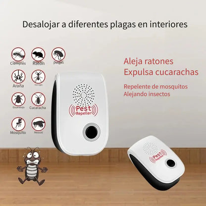 🚫🪳🐭✨ ¡ADIÓS PLAGAS! ULTRASONIDO SEGURO SIN QUÍMICOS 🏠⚡️🔌