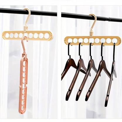 💥 ¡ADIÓS AL DESORDEN! ORGANIZA TU ROPA CON EL COLGADOR MÁGICO 9 EN 1 ( 5 Unidades )🧥✨