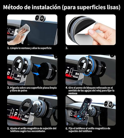 🚗📱 MANEJA SEGURO Y CON ESTILO CON EL SOPORTE CELULAR GIRATORIO 360° 🔄
